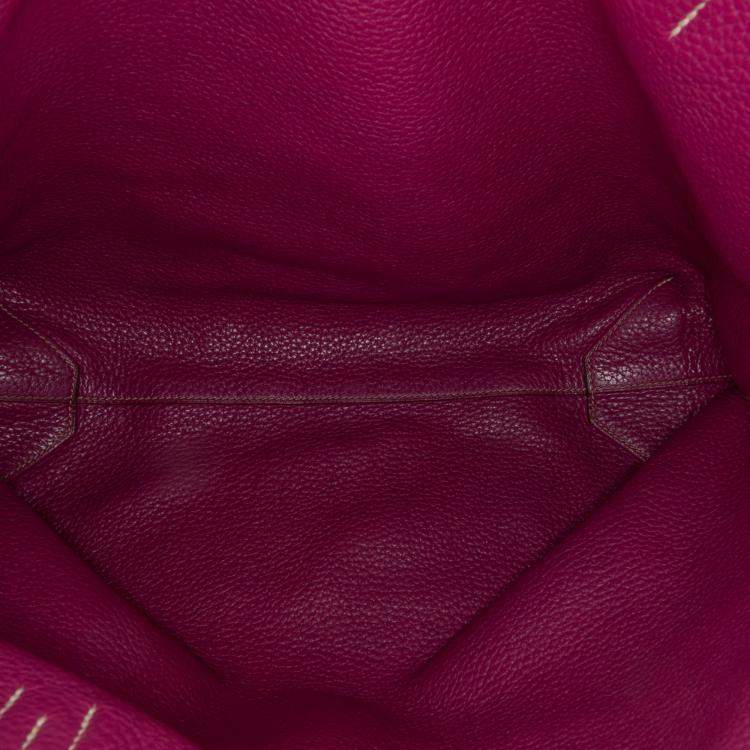 Pre Owned Hermes Brown Pink Clemence Double Sens 36