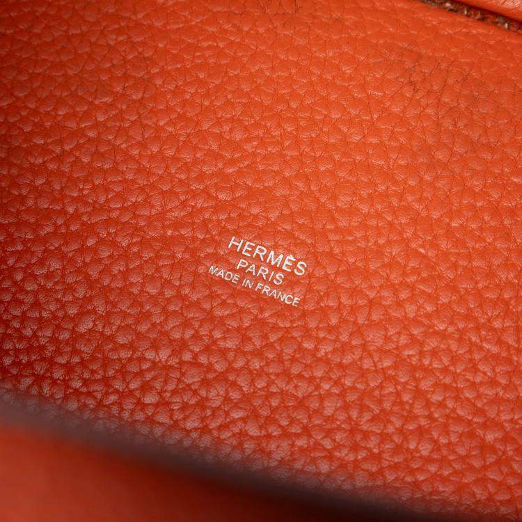 Pre Owned Hermes Orange Clemence Picotin Lock 18