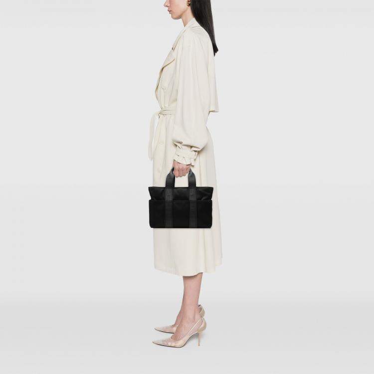 Pre Owned Hermes Black Toile Acapulco PM