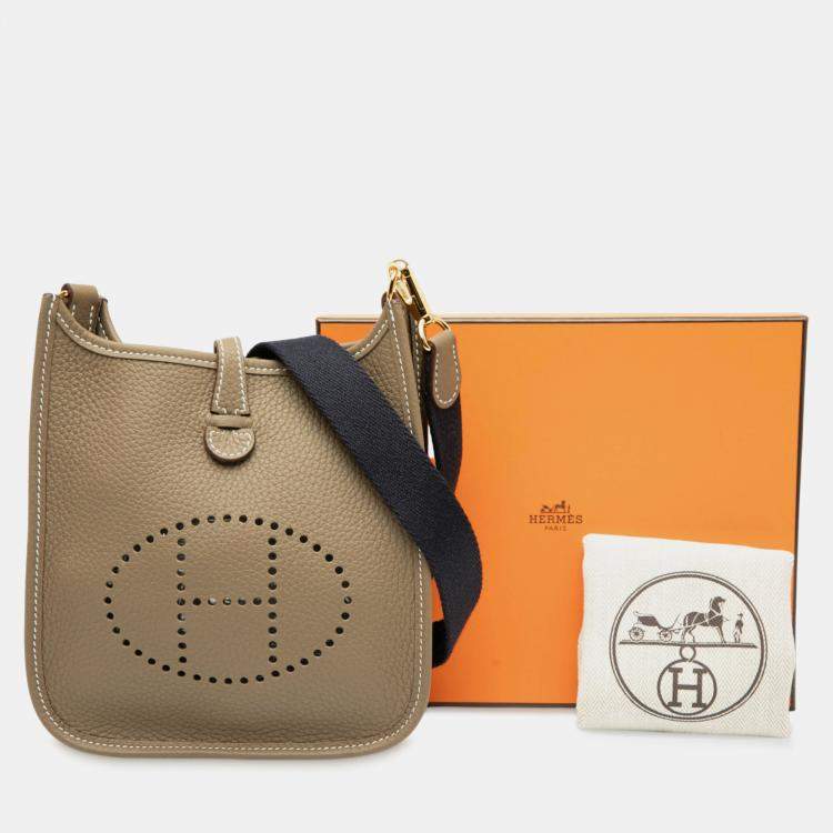 Pre Owned Hermes Brown Clemence Evelyne Amazone 16
