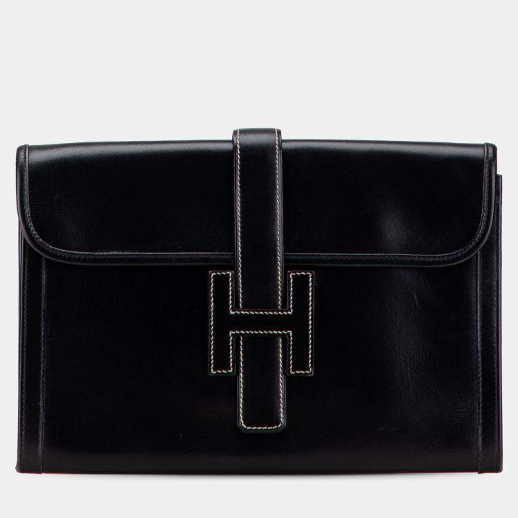 Pre Owned Hermes Black Box Calf Jige 29