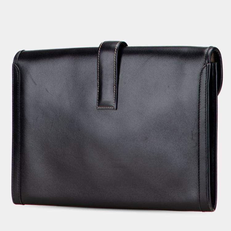 Pre Owned Hermes Black Box Calf Jige 29