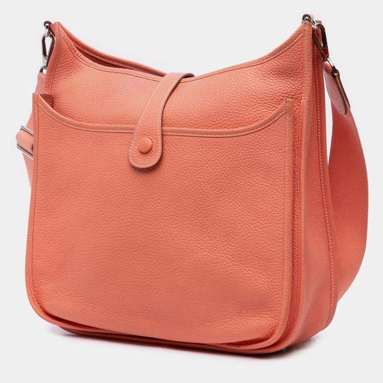 Pre Owned Hermes Pink Clemence Evelyne III 29