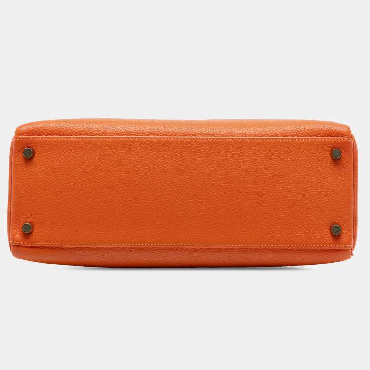 Pre Owned Hermes Orange Clemence Kelly II Retourne 32
