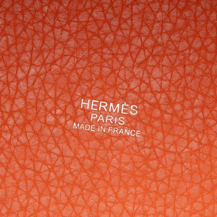 Pre Owned Hermes Orange Clemence Picotin Lock 18