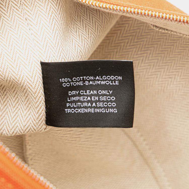 Pre Owned Hermes Orange Red Small Toile Bride A Brac Case