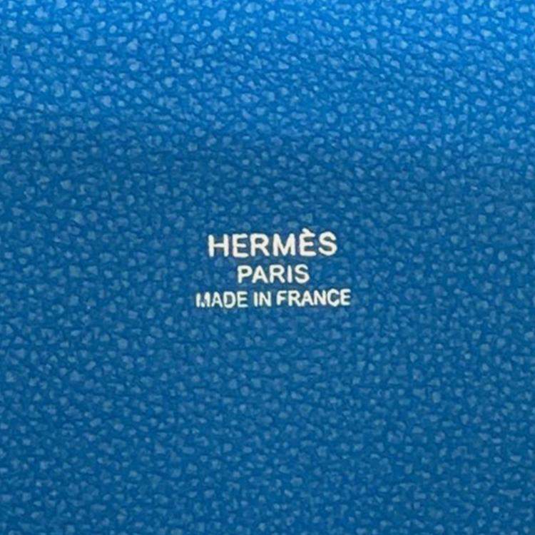 Pre Owned Hermes Lime, Vert Absinthe, Blue Hydra, and Blue Indigo Toile and Clemence Pursangle Tote