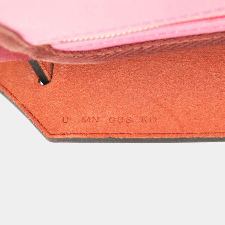 Pre Owned Hermes Pink Red Toile Herbag Zip Retourne Verso 31