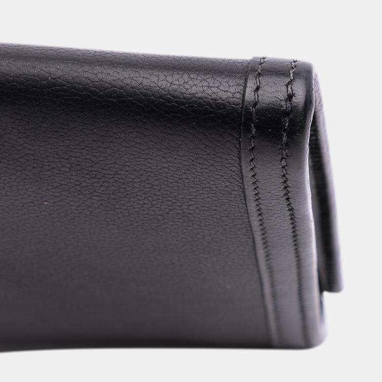 Pre Owned Hermes Black Evergrain Jige PM