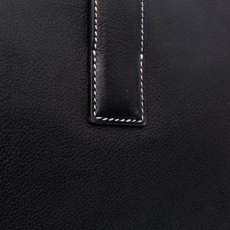 Pre Owned Hermes Black Evergrain Jige PM