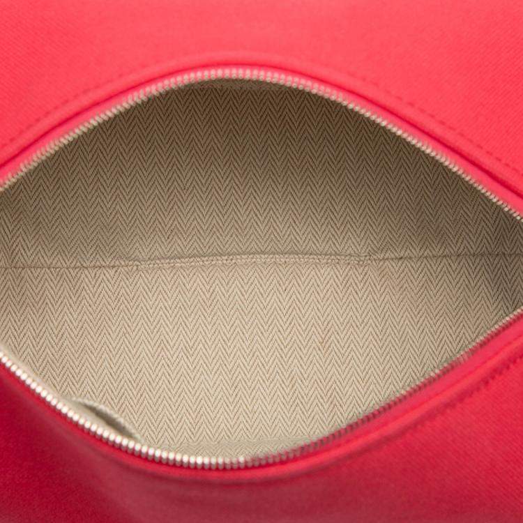 Pre Owned Hermes Pink Small Toile Bride A Brac Case