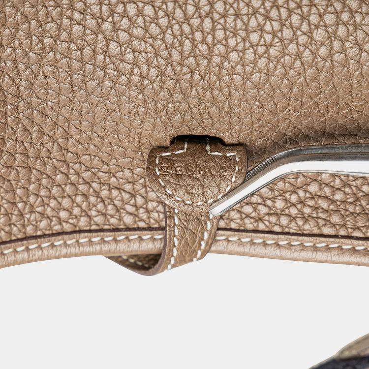Pre Owned Hermes Etoupe Clemence Evelyne TPM