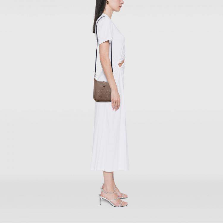 Pre Owned Hermes Etoupe Clemence Evelyne TPM