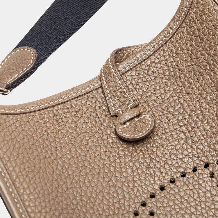 Pre Owned Hermes Etoupe Clemence Evelyne TPM