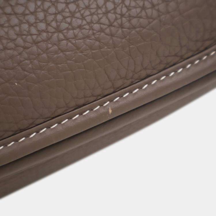 Pre Owned Hermes Brown Clemence Evelyne III PM