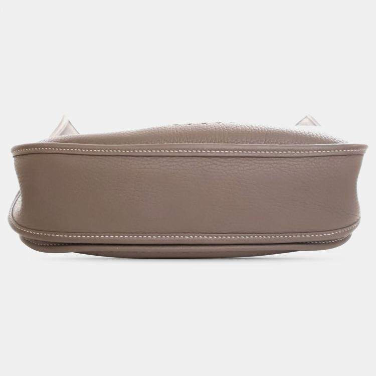 Pre Owned Hermes Brown Clemence Evelyne III PM