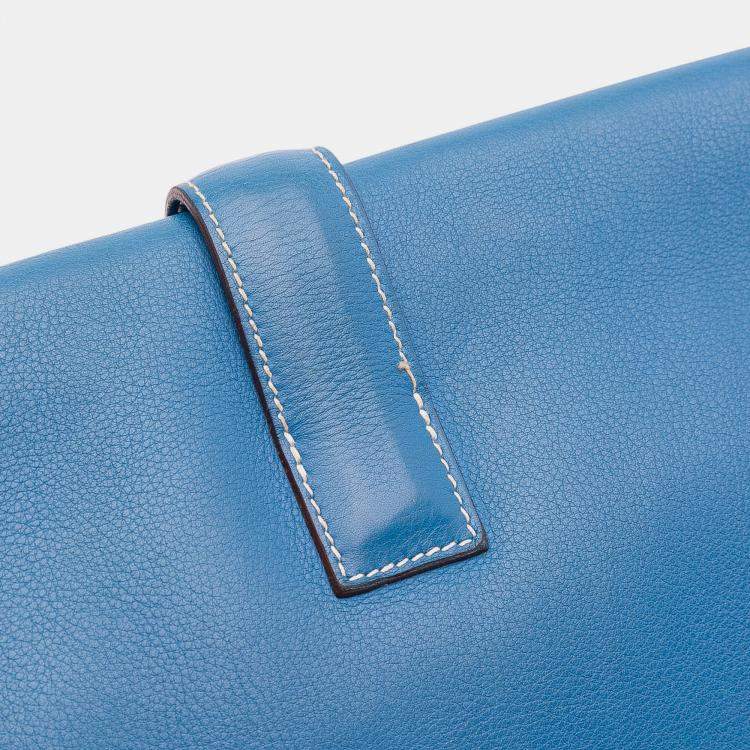 Pre Owned Hermes Blue Zanzibar Swift Jige Elan 29