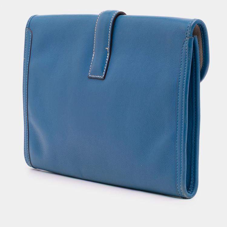 Pre Owned Hermes Blue Zanzibar Swift Jige Elan 29
