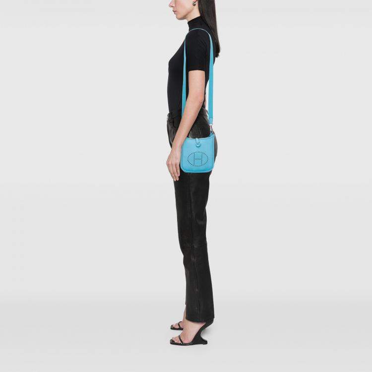 Pre Owned Hermes Bleu du Nord Clemence Evelyne TPM 16