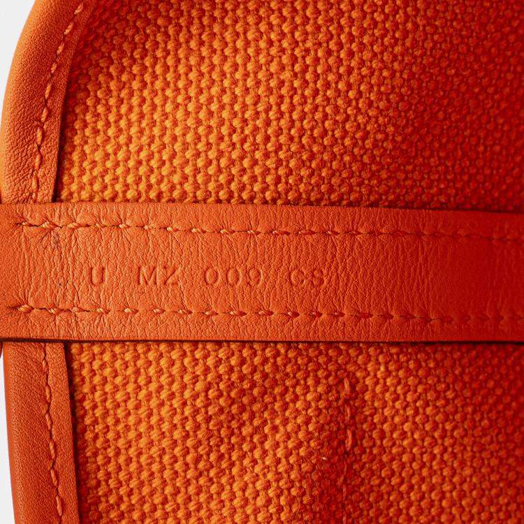 Pre Owned Hermes Orange Toile Goeland and Swift Cargo Picotin Lock 18