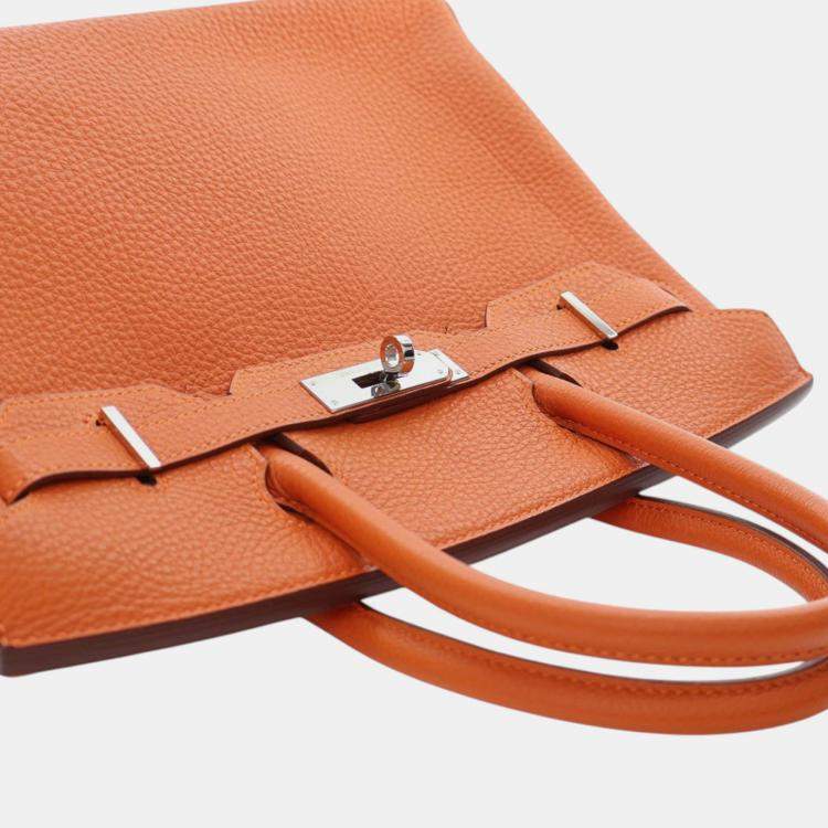 مملوكة مسبقًا Hermes Orange Togo Birkin Retourne 30