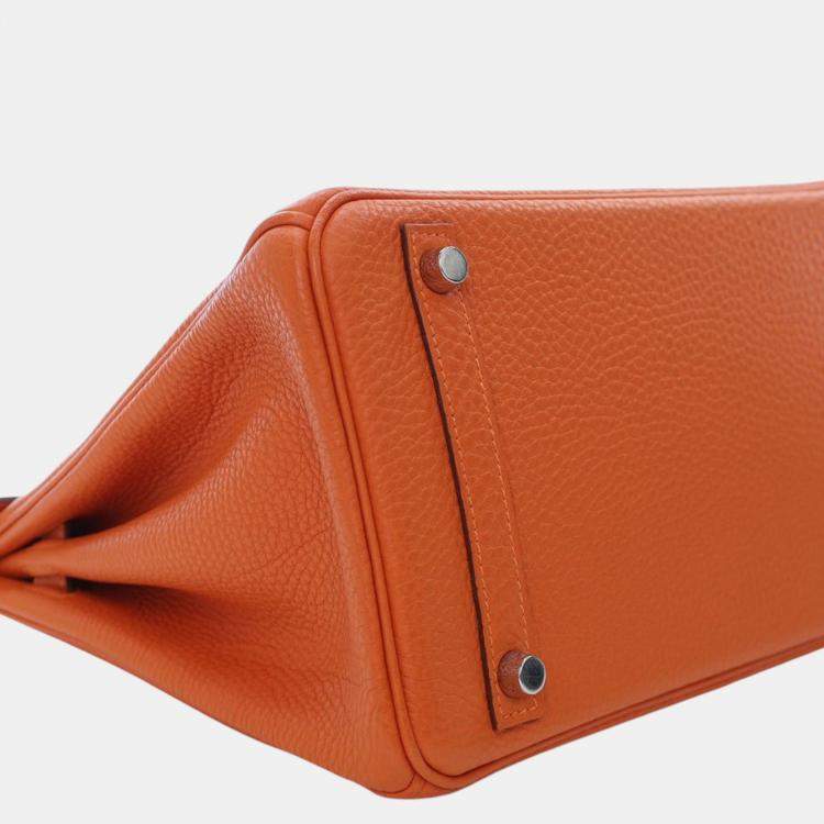 مملوكة مسبقًا Hermes Orange Togo Birkin Retourne 30