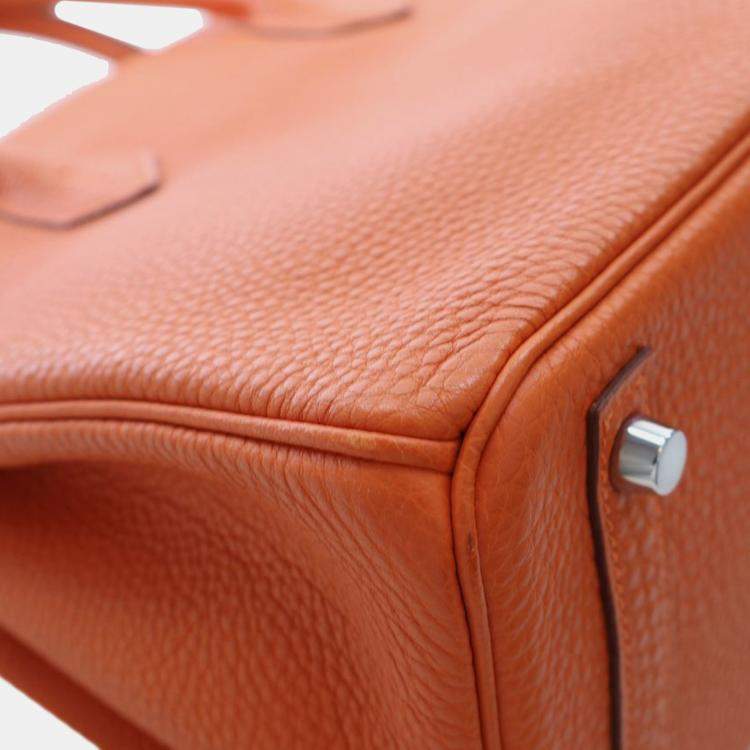 مملوكة مسبقًا Hermes Orange Togo Birkin Retourne 30