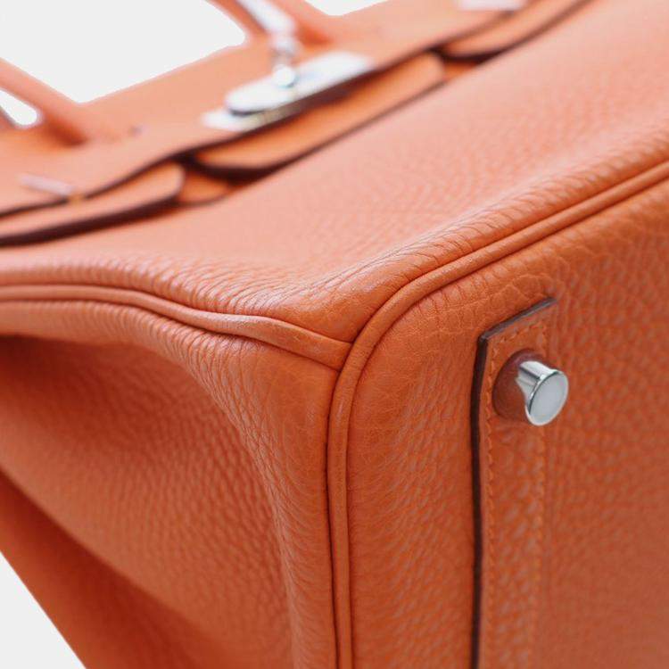 مملوكة مسبقًا Hermes Orange Togo Birkin Retourne 30