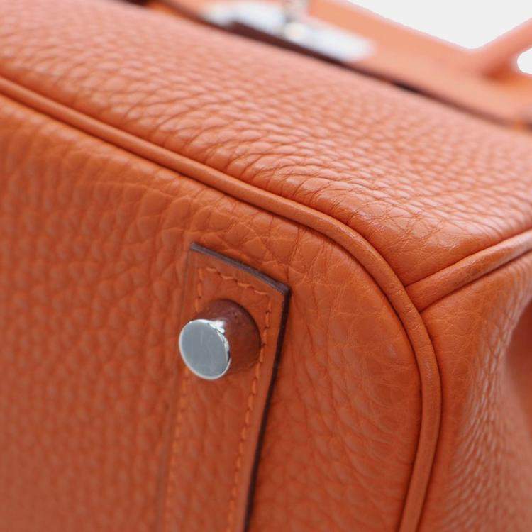 مملوكة مسبقًا Hermes Orange Togo Birkin Retourne 30