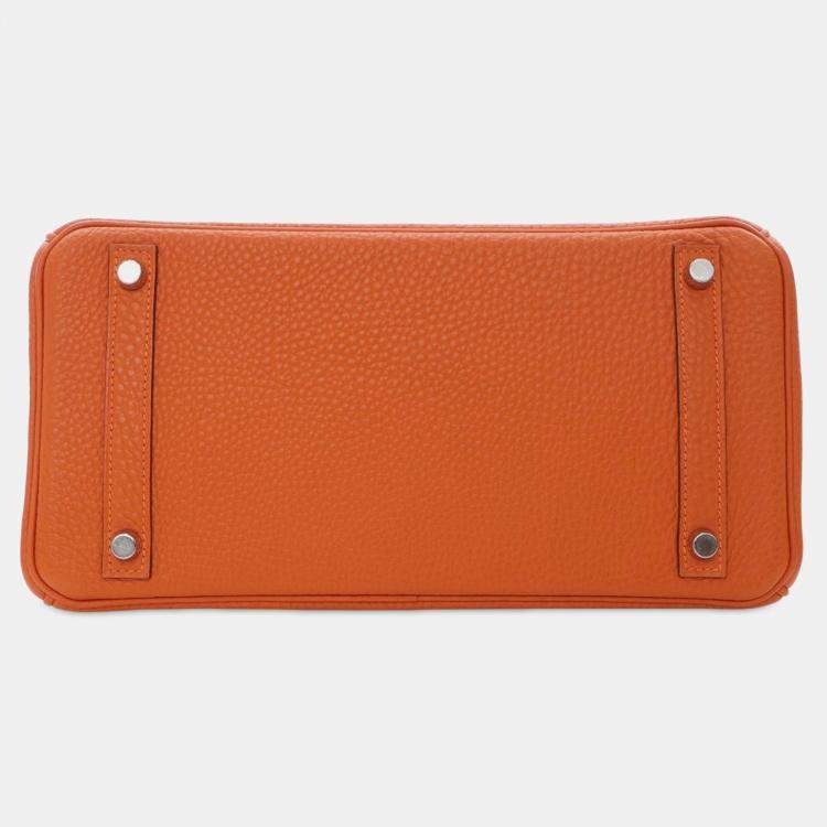 مملوكة مسبقًا Hermes Orange Togo Birkin Retourne 30