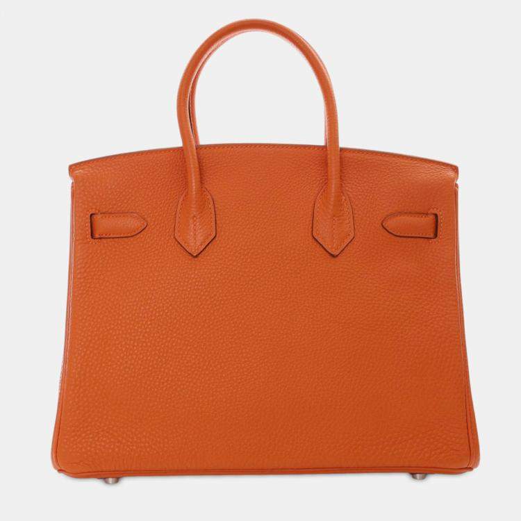 مملوكة مسبقًا Hermes Orange Togo Birkin Retourne 30