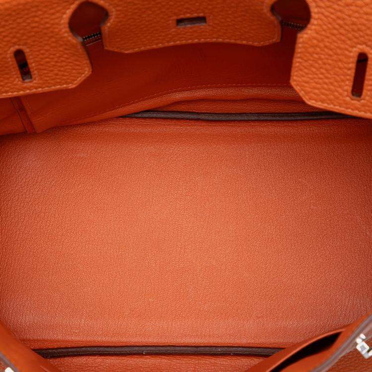 Pre Owned Hermes Orange Togo Birkin Retourne 30