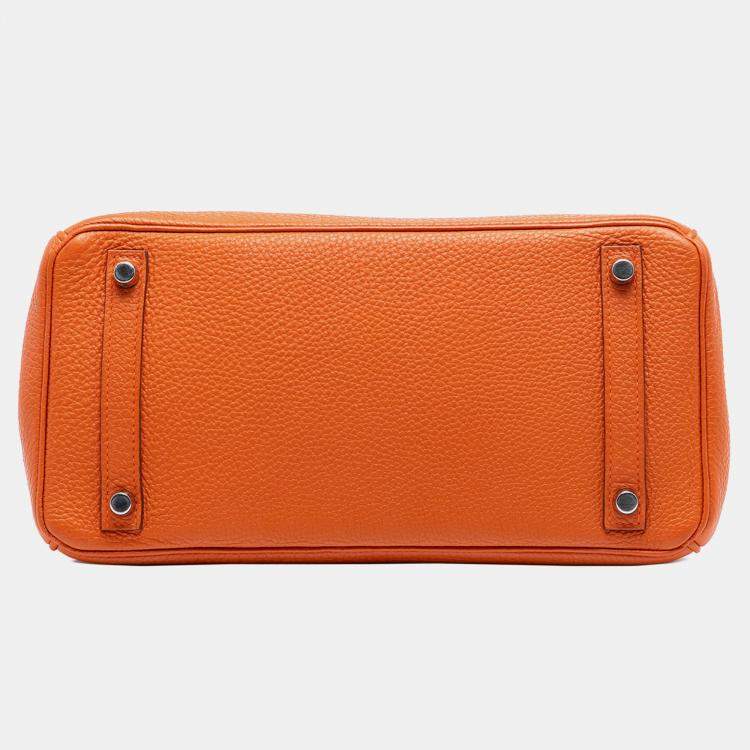 Pre Owned Hermes Orange Togo Birkin Retourne 30