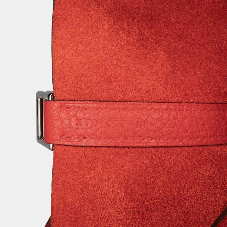 Pre Owned Hermes Rouge Vif Clemence Picotin Lock 22