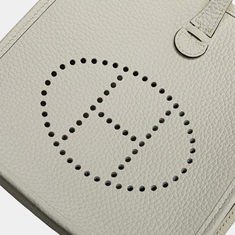 Pre Owned Hermes New White Clemence Evelyne TPM