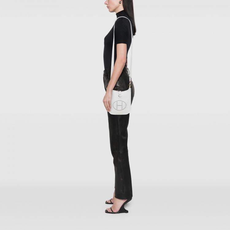 Pre Owned Hermes New White Clemence Evelyne TPM