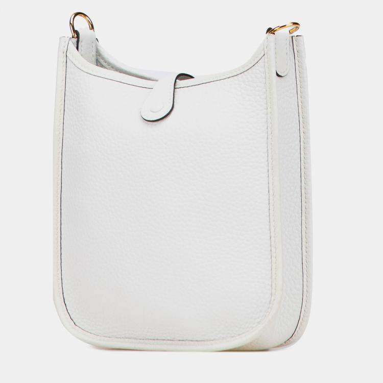 Pre Owned Hermes New White Clemence Evelyne TPM