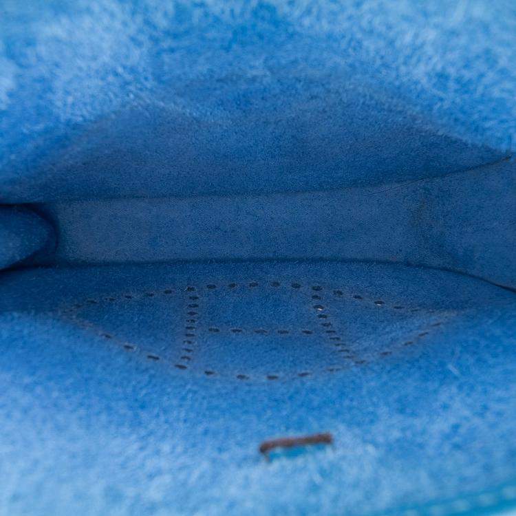 Pre Owned Hermes Blue Izmir Epsom Evelyne TPM