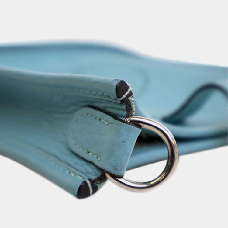 Pre Owned Hermes Blue Clemence Evelyne TPM 16