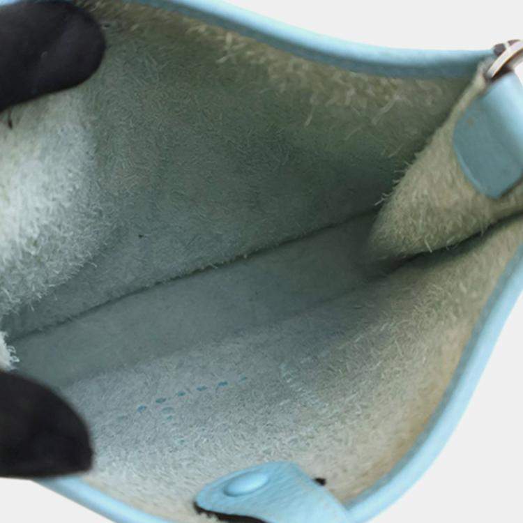 Pre Owned Hermes Blue Clemence Evelyne TPM 16