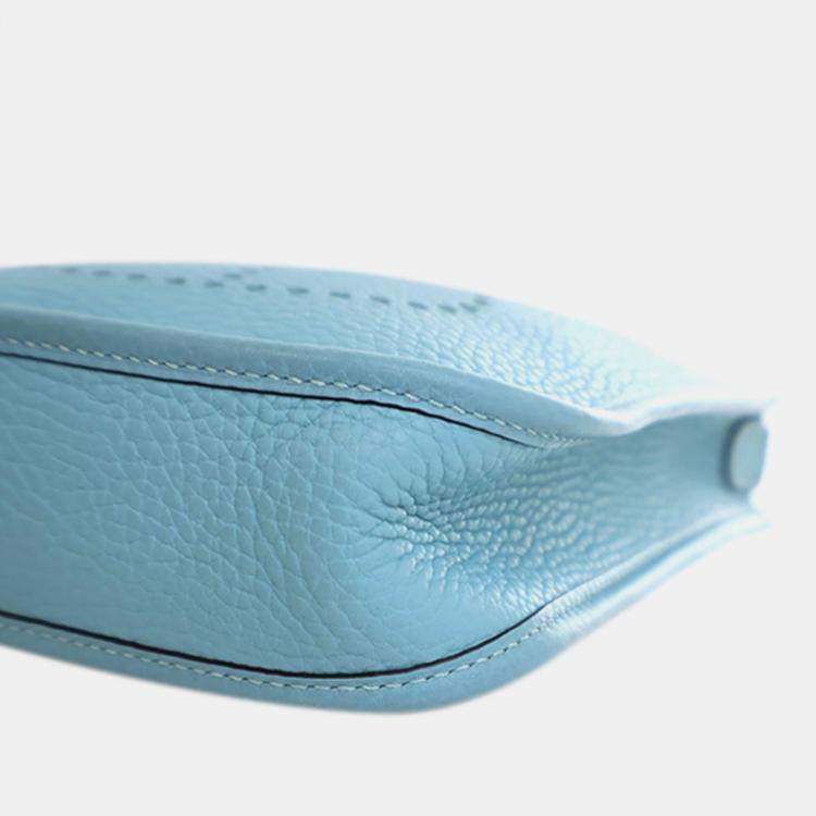 Pre Owned Hermes Blue Clemence Evelyne TPM 16