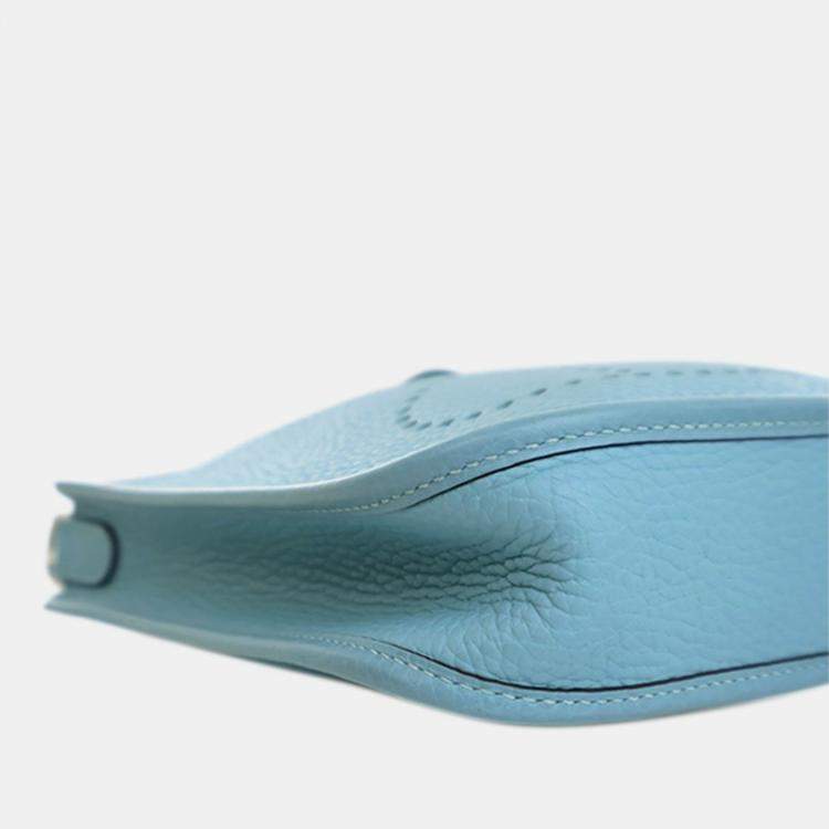Pre Owned Hermes Blue Clemence Evelyne TPM 16