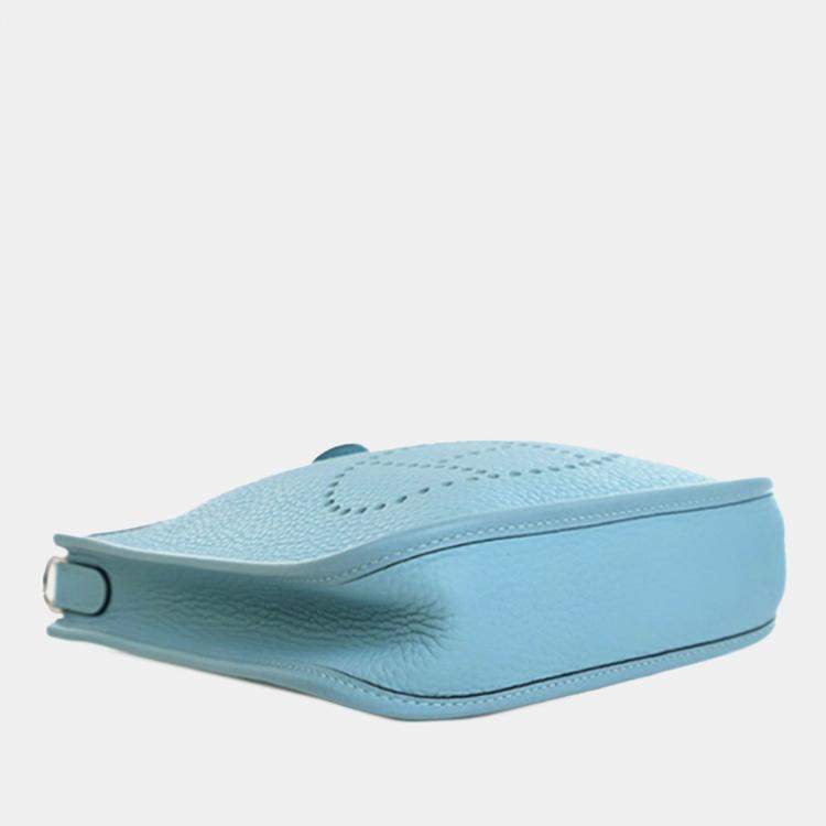 Pre Owned Hermes Blue Clemence Evelyne TPM 16
