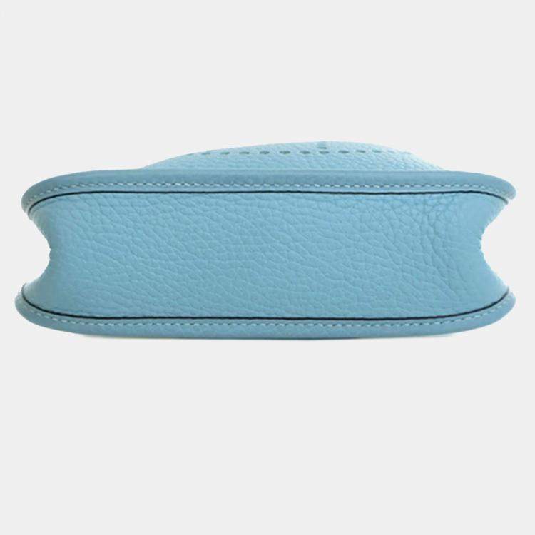 Pre Owned Hermes Blue Clemence Evelyne TPM 16