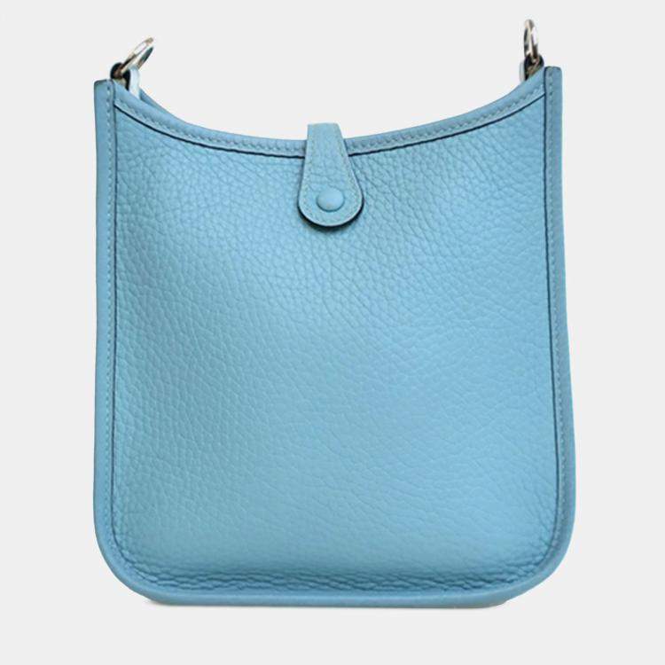Pre Owned Hermes Blue Clemence Evelyne TPM 16