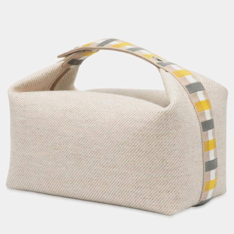 Pre Owned Hermes Brown Large Wool Au Carre Bride A Brac Case