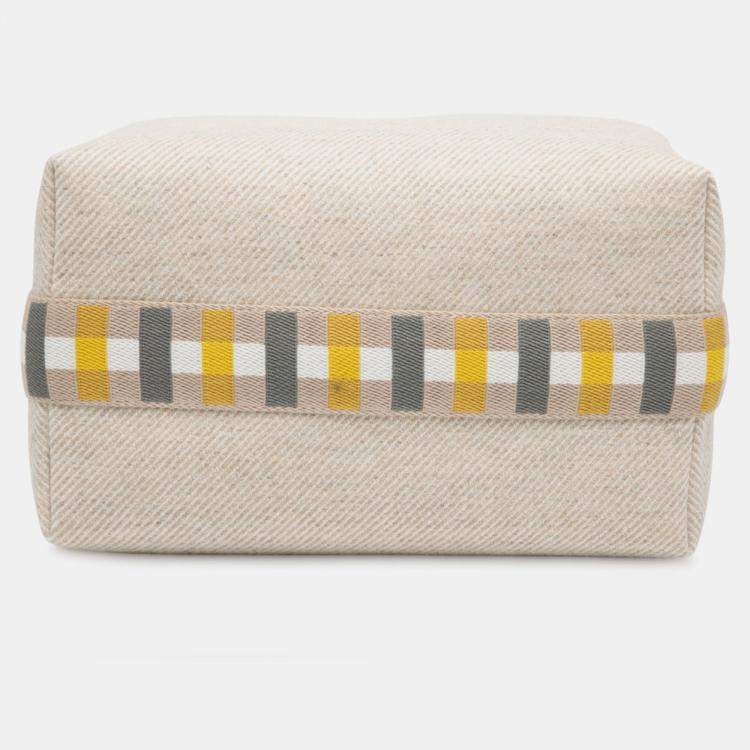 Pre Owned Hermes Brown Large Wool Au Carre Bride A Brac Case