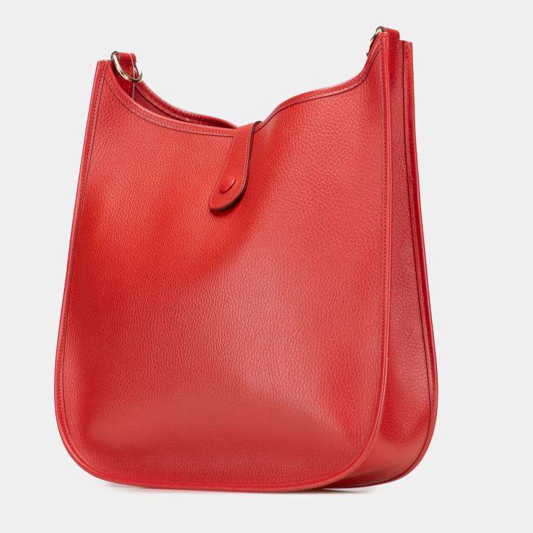 Pre Owned Hermes Rouge Casaque Clemence Evelyne I 33