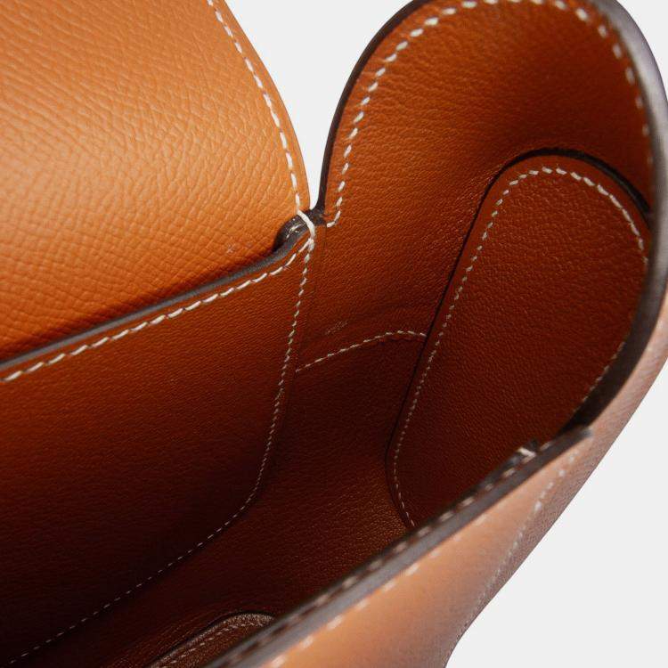 Pre Owned Hermes Gold Epsom Octogone Clutch