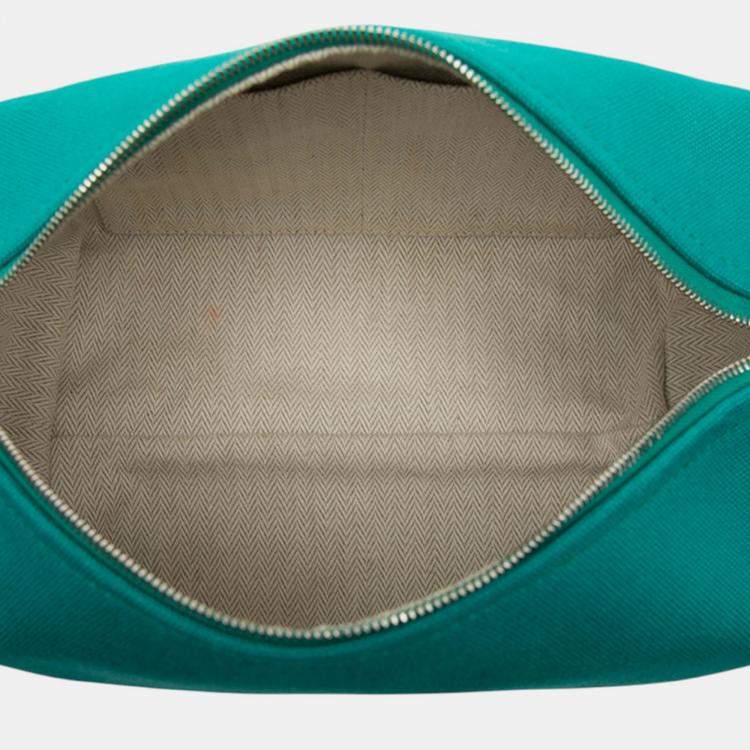 Pre Owned Hermes Blue Small Canvas Bride A Brac Case